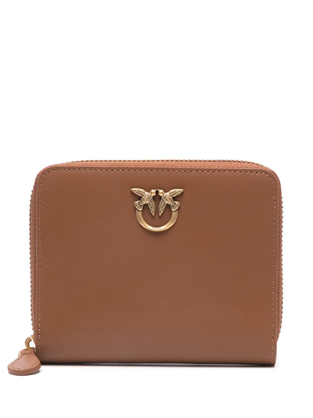 PINKO Love Birds leather wallet - Brown von PINKO