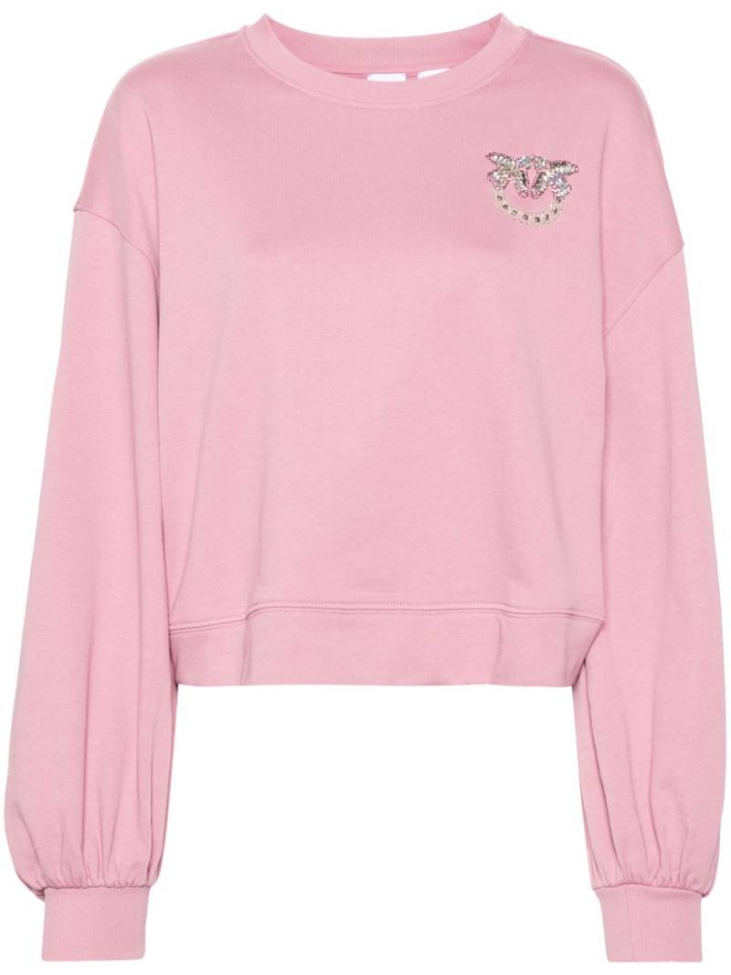 PINKO Love Birds-motif cotton sweatshirt von PINKO