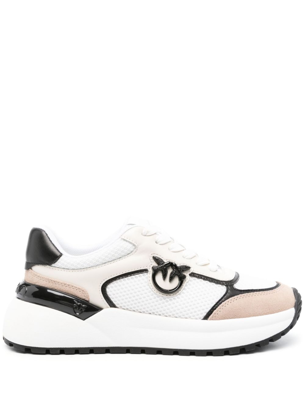 PINKO Love-Birds-motif panelled sneakers - Neutrals von PINKO