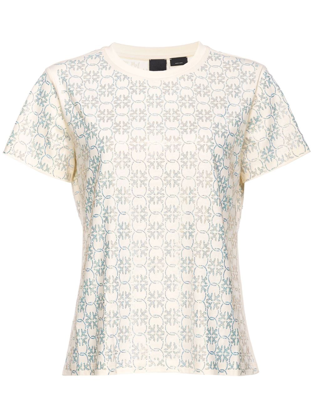 PINKO Love Birds-pattern cotton T-shirt - White von PINKO