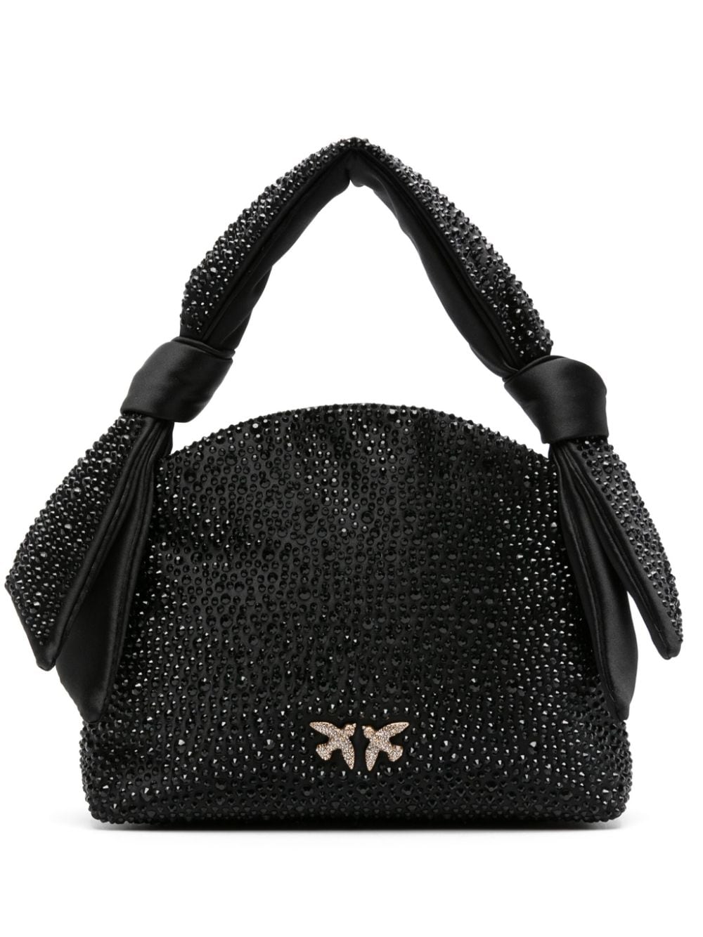 PINKO Love Birds rhinestone-embellished tote bag - Black von PINKO