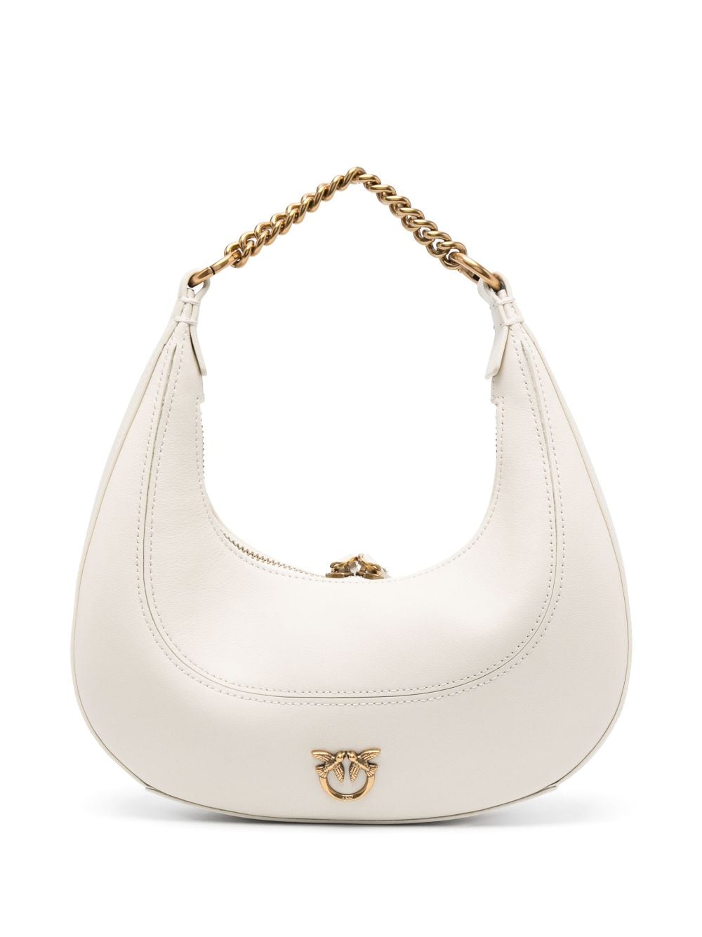 PINKO Love Birds leather shoulder bag - Neutrals von PINKO