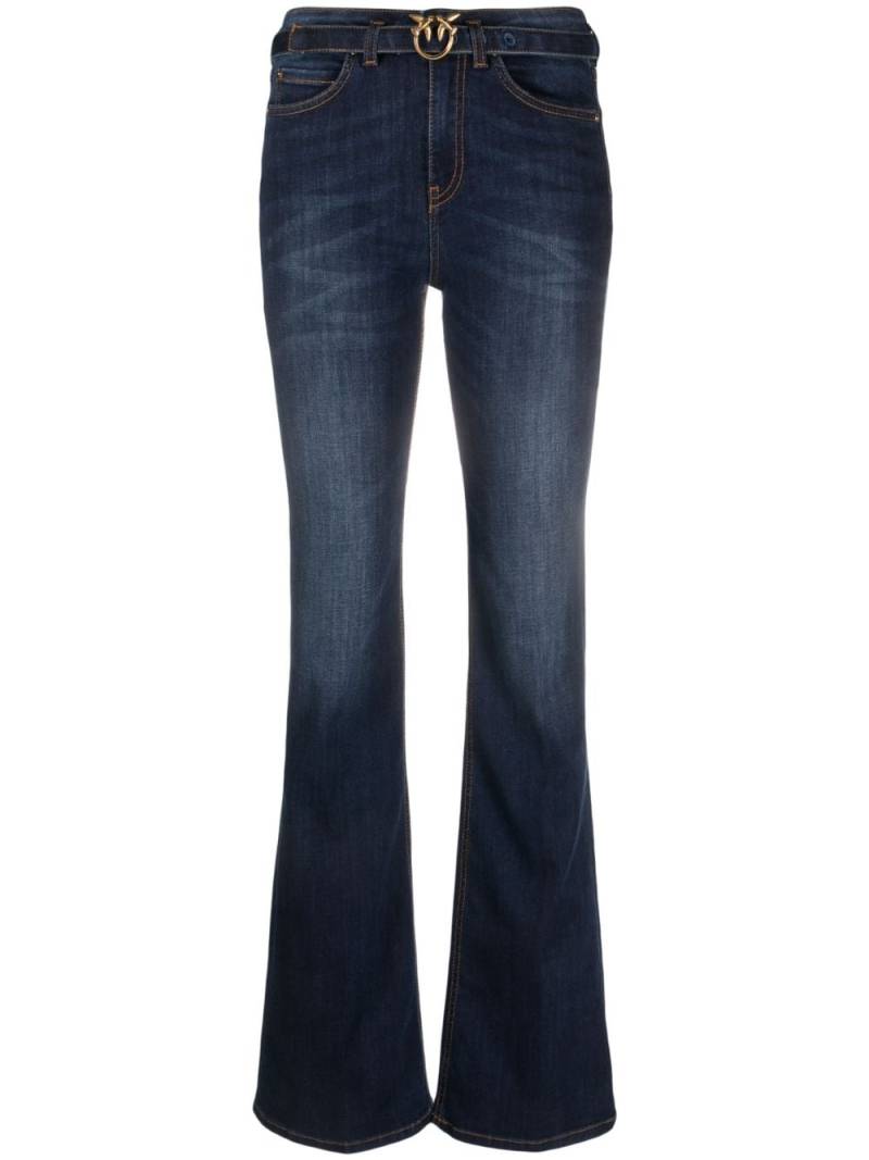 PINKO Love Brids-buckle flared jeans - Blue von PINKO