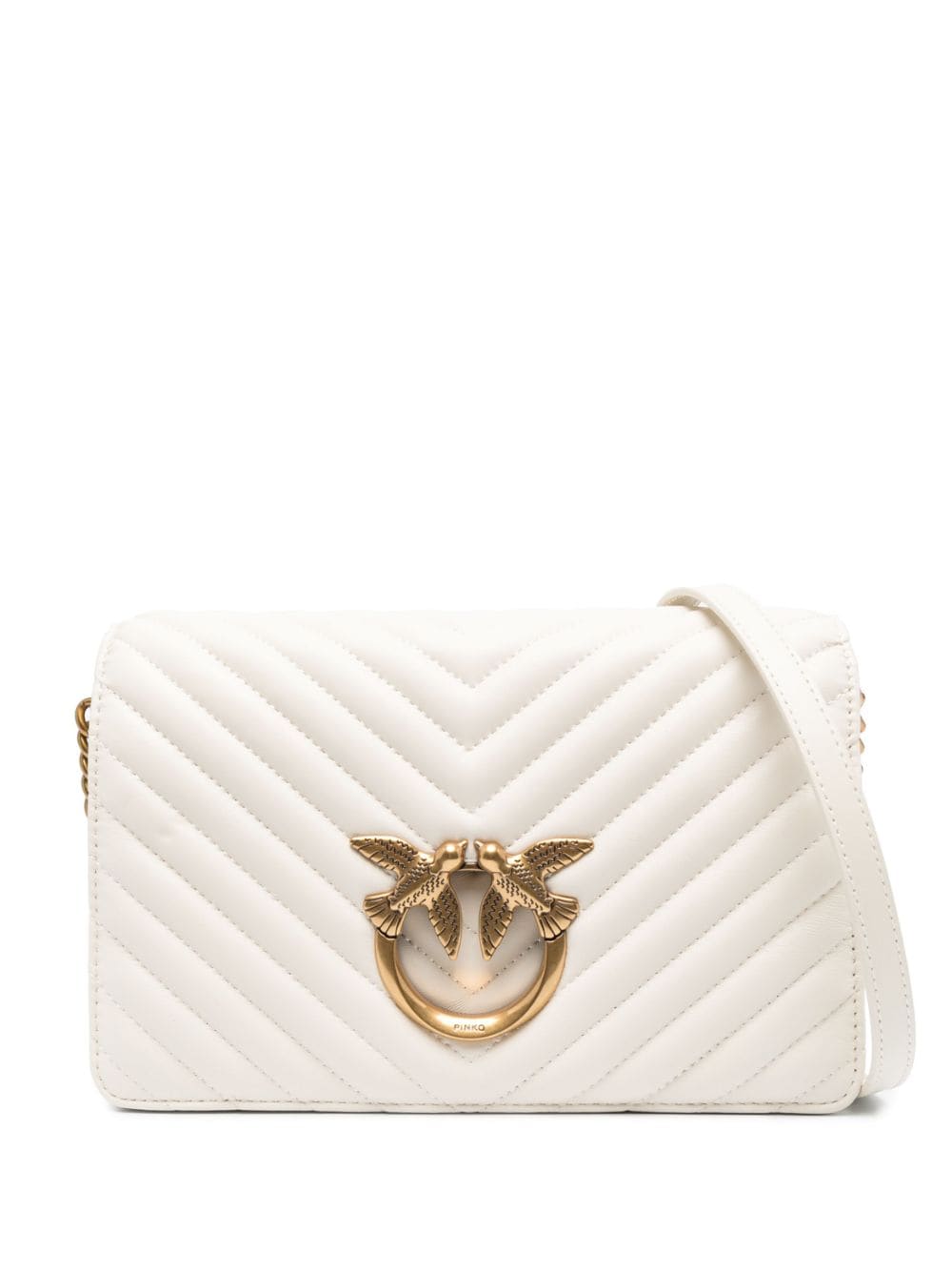 PINKO Love Click quilted shoulder bag - Neutrals von PINKO