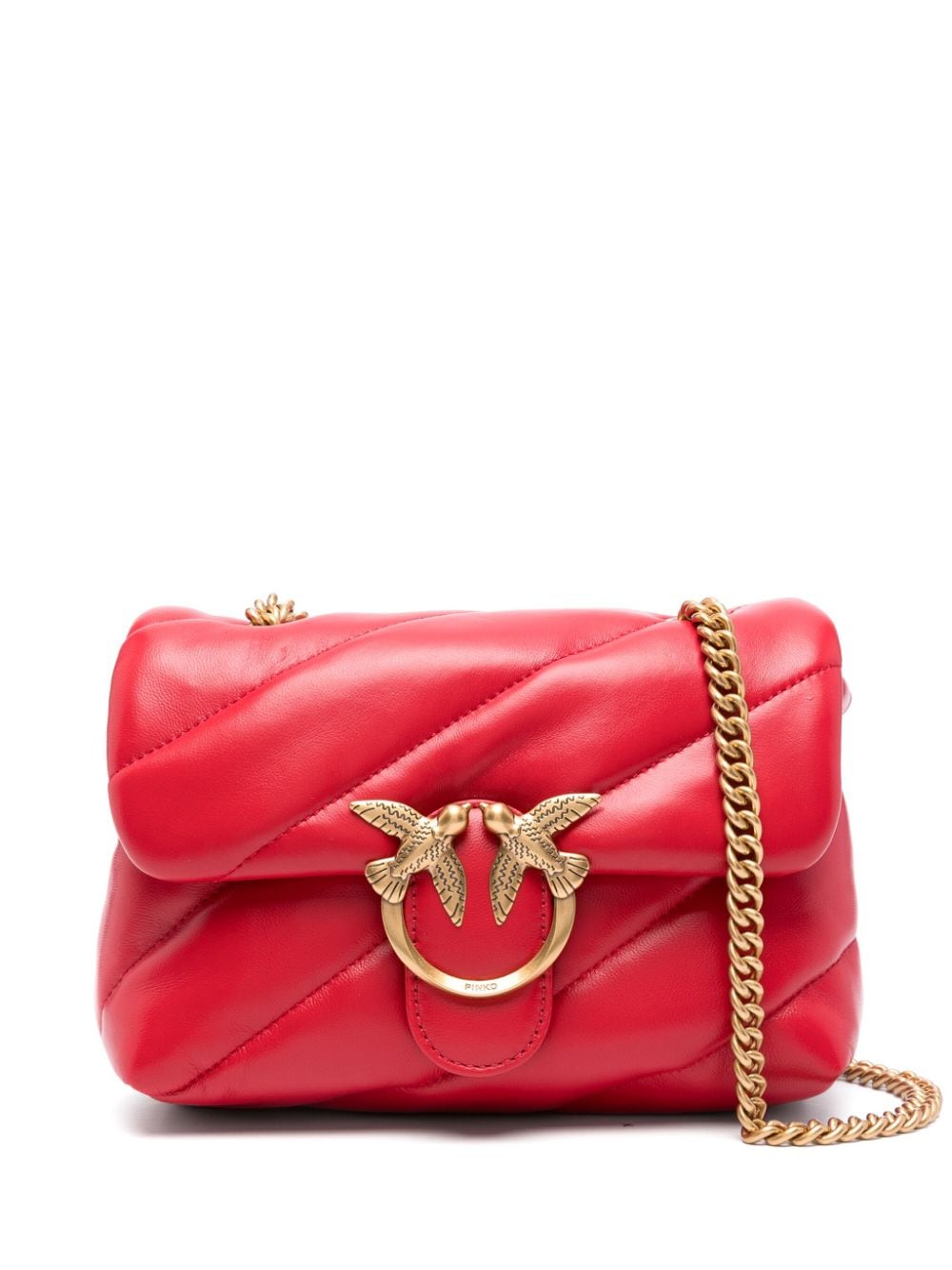 PINKO Love Puff leather mini bag - Red von PINKO