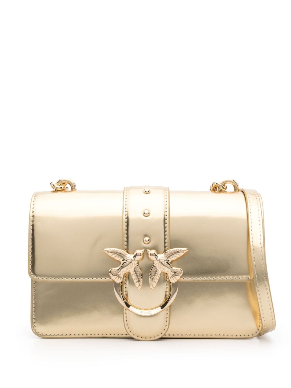 PINKO Love metallic crossbody bag - Gold von PINKO