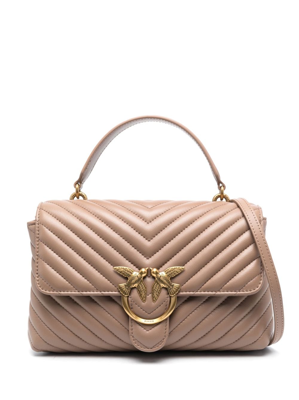 PINKO Love quilted shoulder bag - Neutrals von PINKO