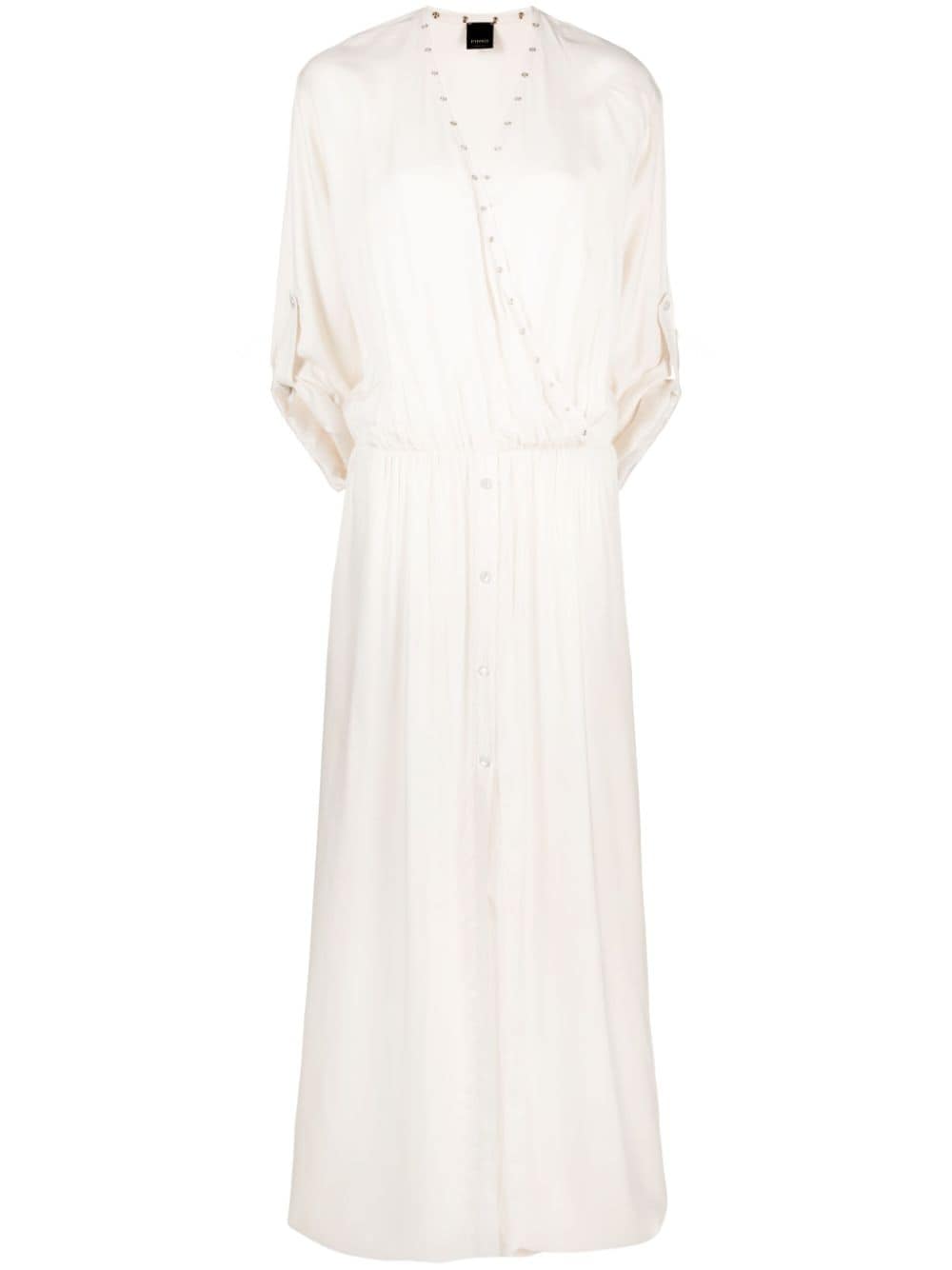 PINKO Morbius flared maxi dress - White von PINKO