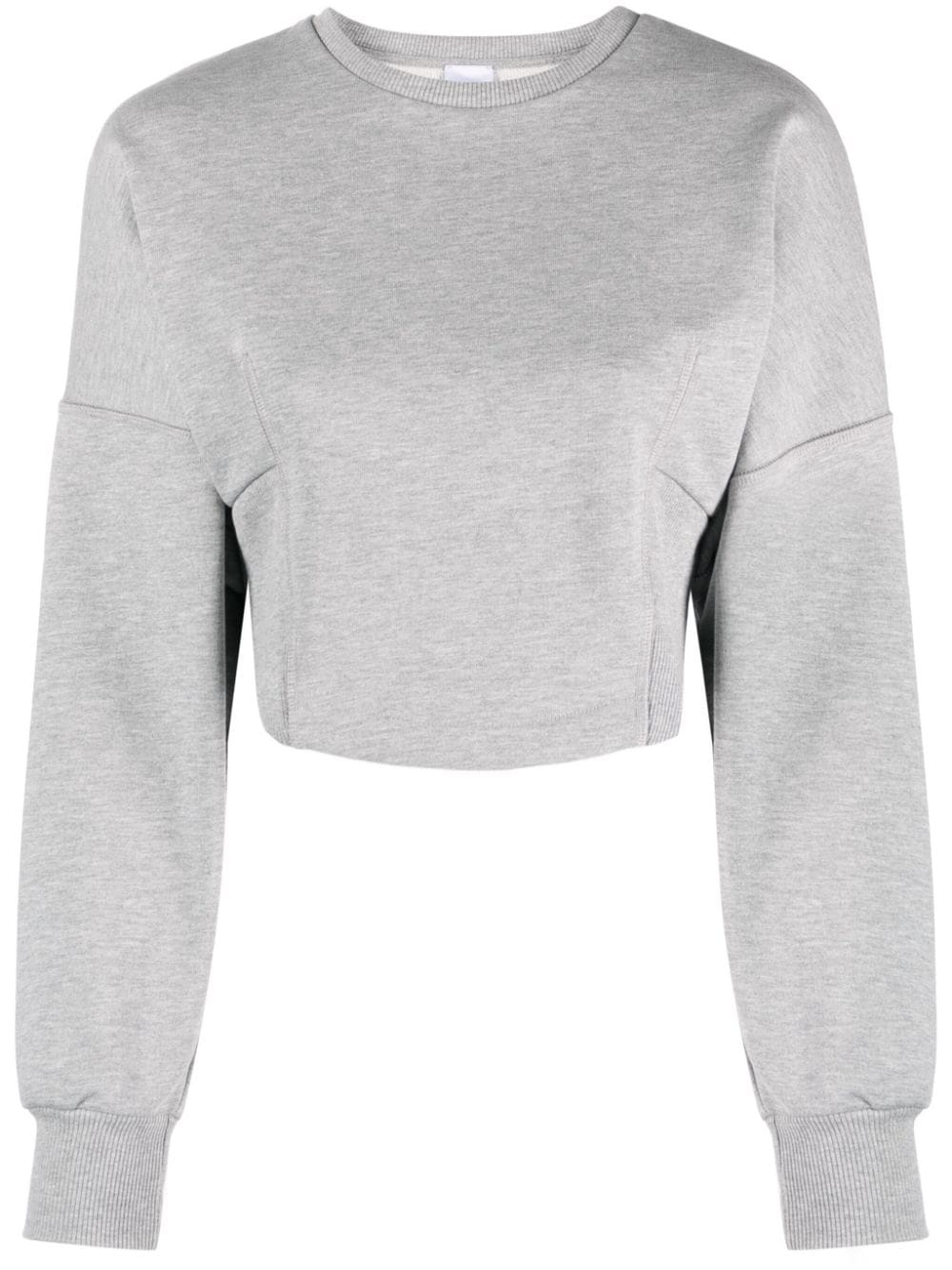 PINKO Sereno cropped jersey sweatshirt - Grey von PINKO