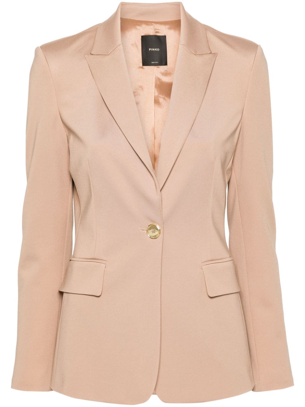 PINKO Signum single-breasted blazer - Brown von PINKO