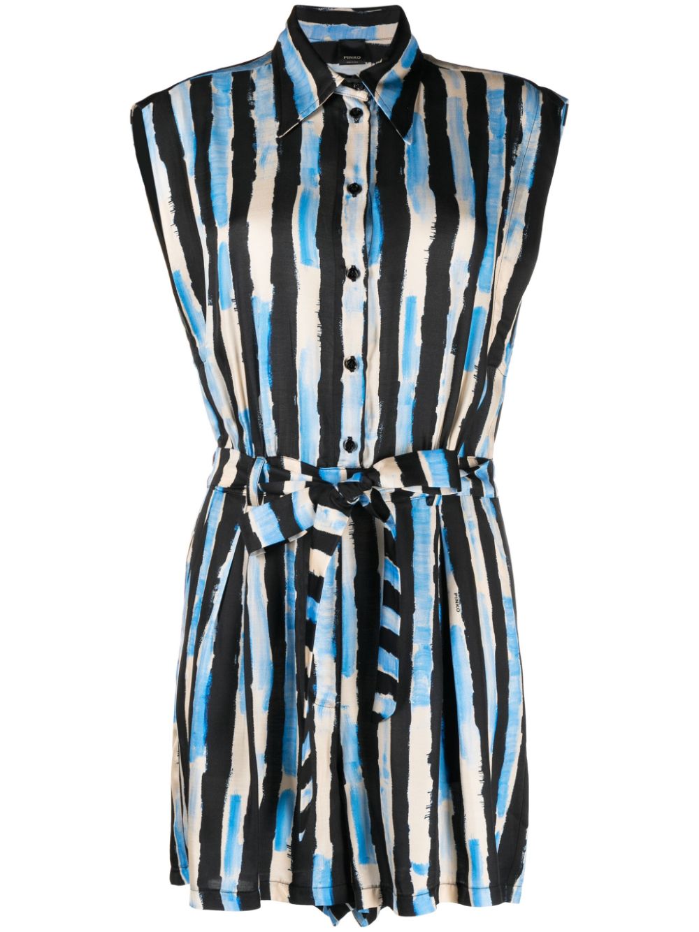 PINKO Tempesta striped satin playsuit - Blue von PINKO