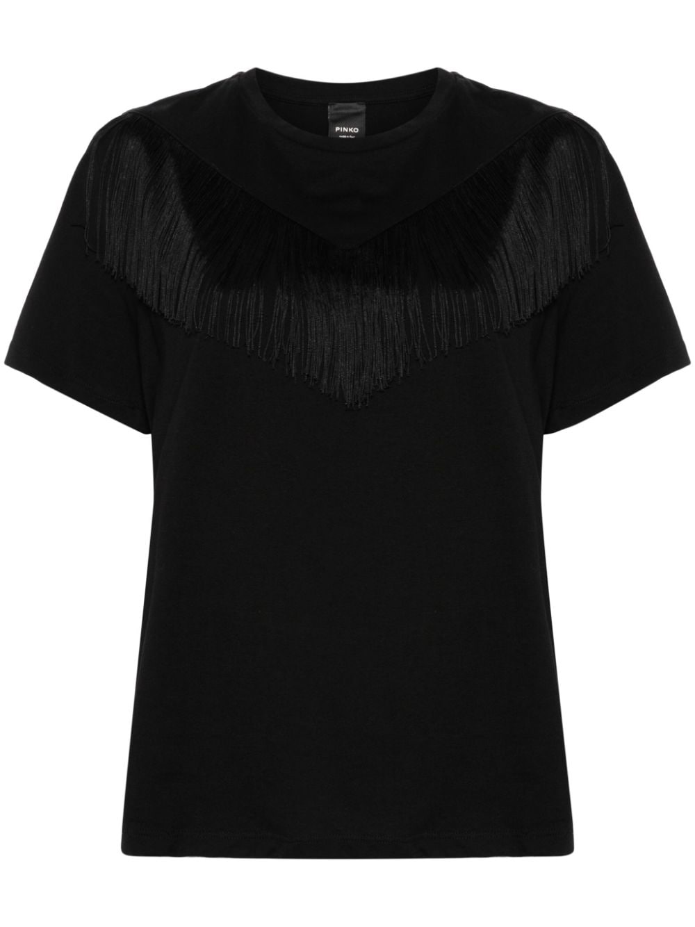 PINKO Under World fringe-detailed T-shirt - Black von PINKO