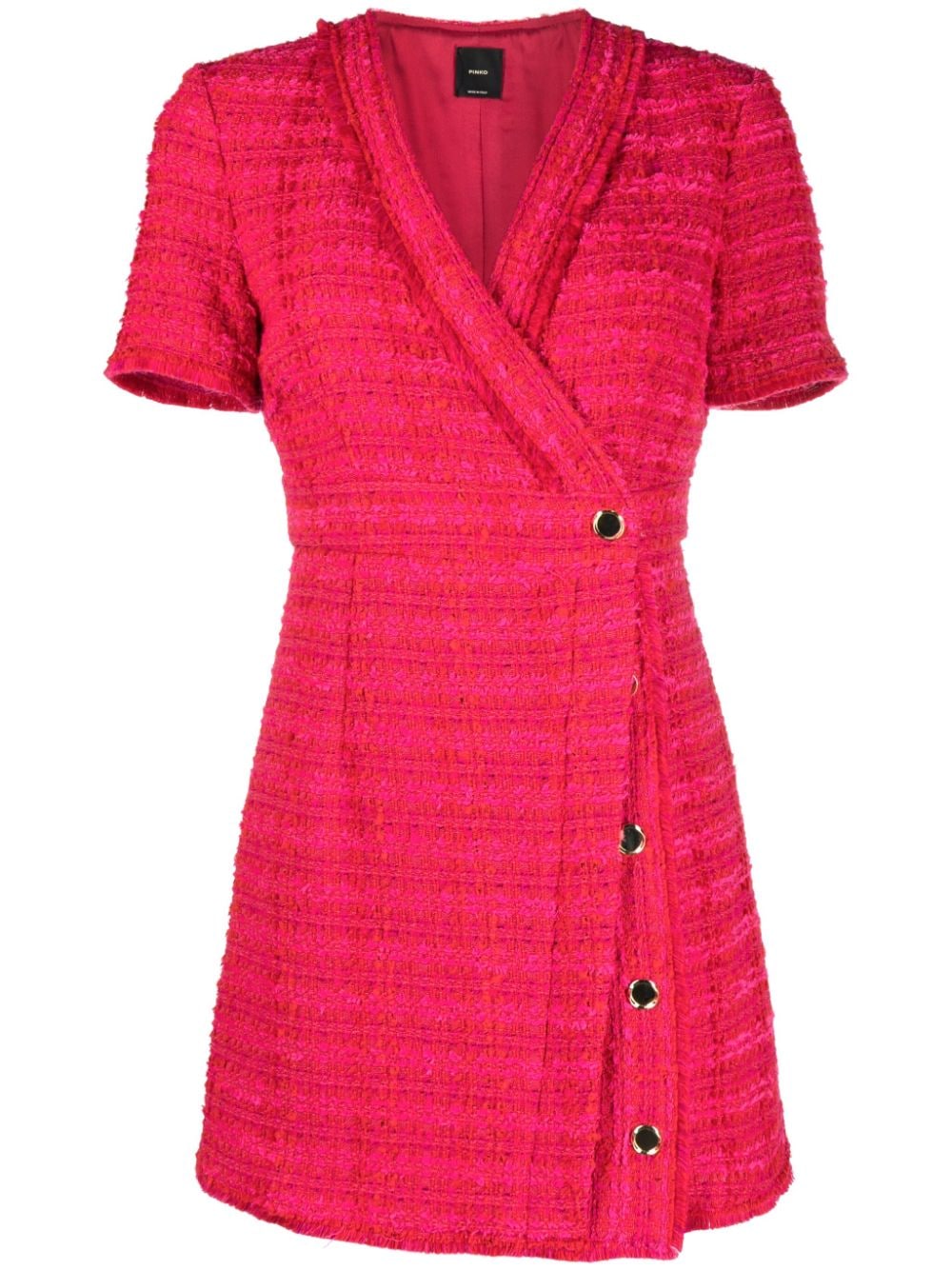 PINKO V-neck tweed dress - Red von PINKO