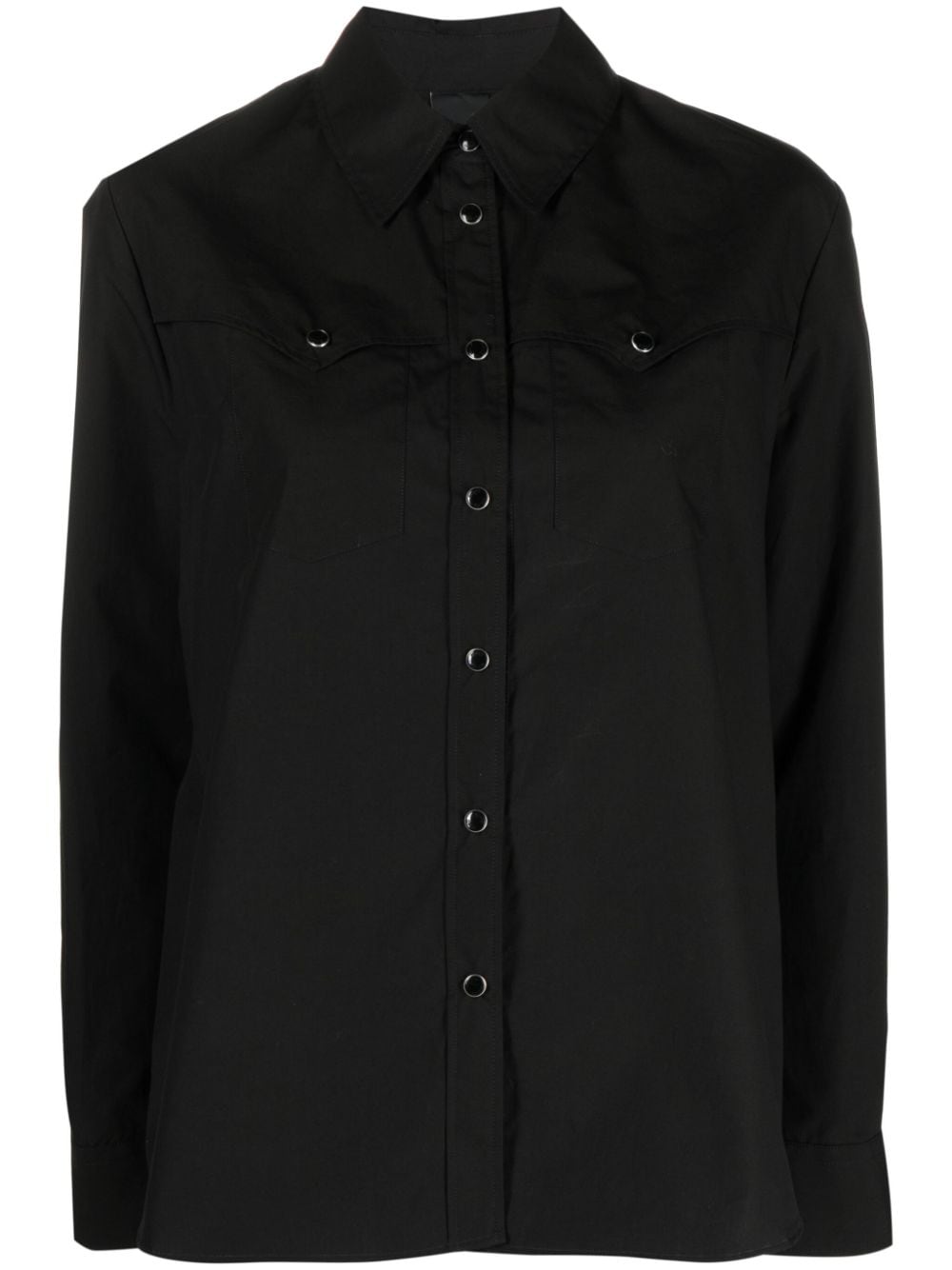 PINKO Western-stitched cotton shirt - Black von PINKO
