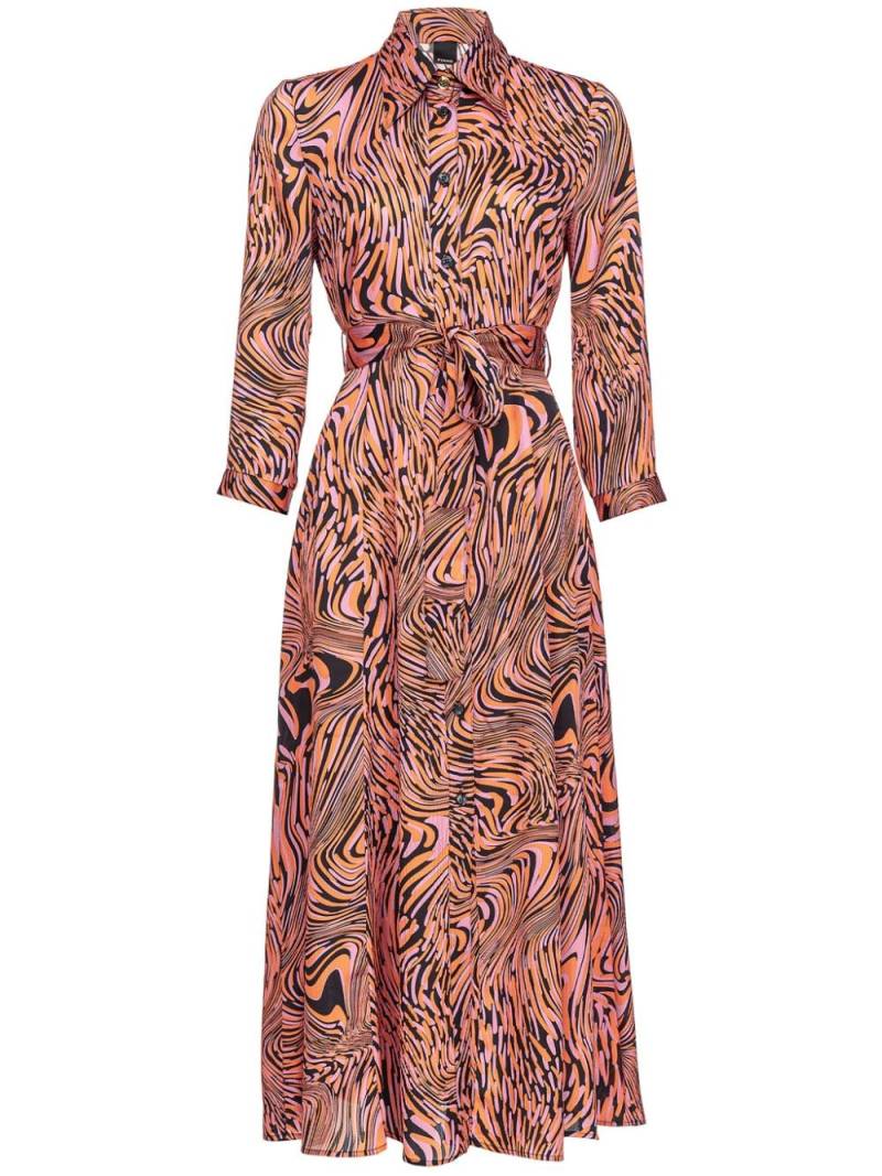 PINKO abstract-print belted dress von PINKO