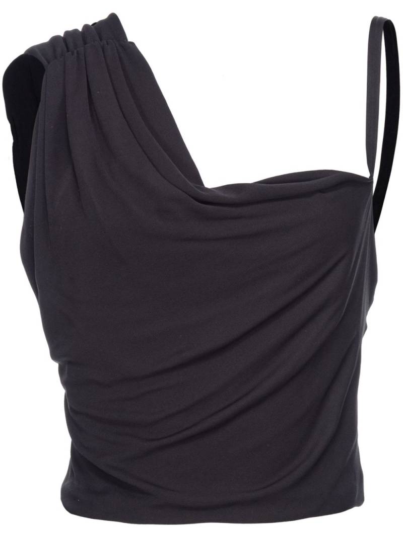 PINKO asymmetric draped jersey top - Black von PINKO