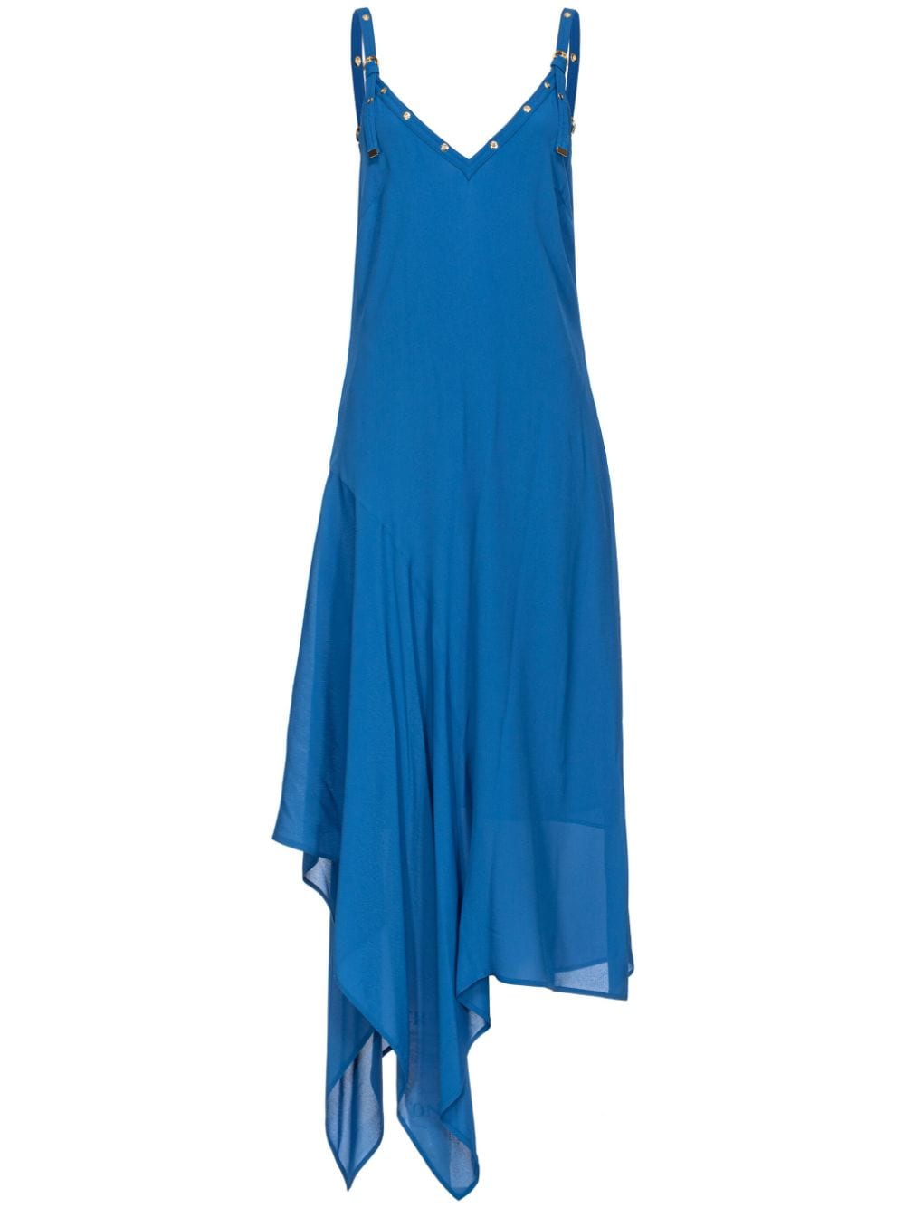 PINKO asymmetric studded V-neck dress - Blue von PINKO