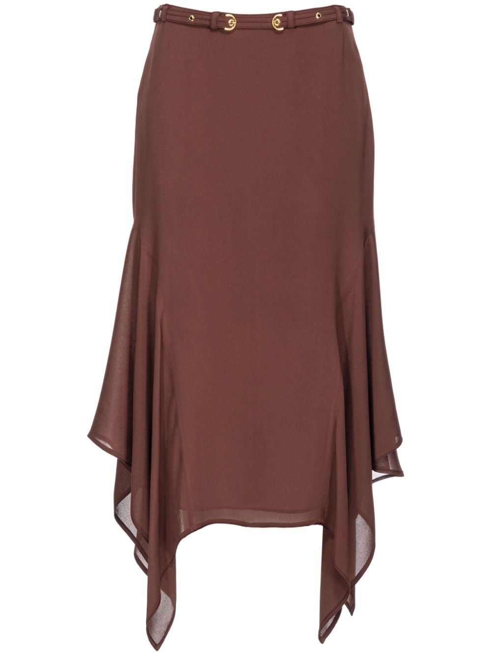 PINKO belted asymmetric midi skirt - Brown von PINKO