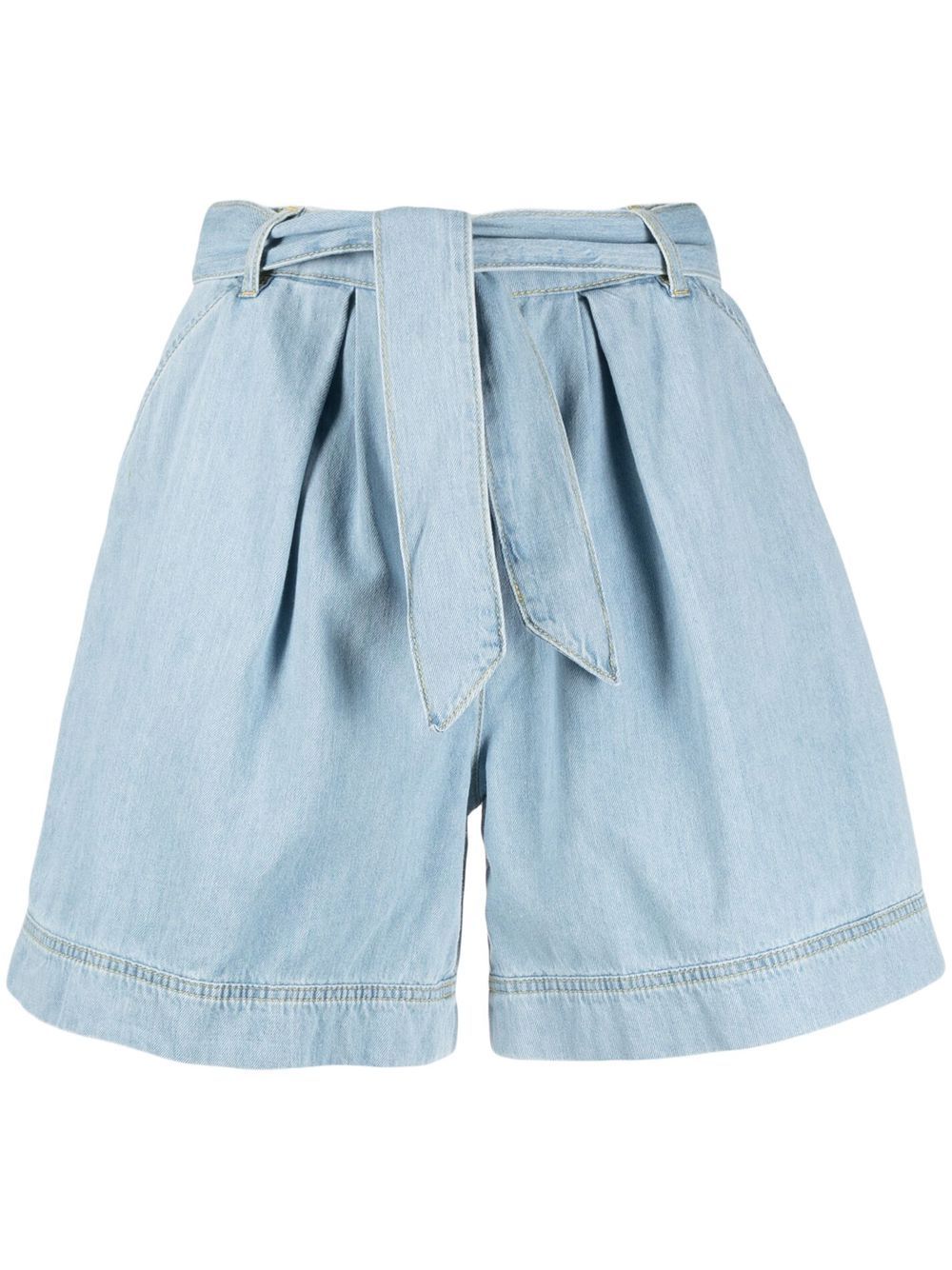 PINKO belted denim shorts - Blue von PINKO