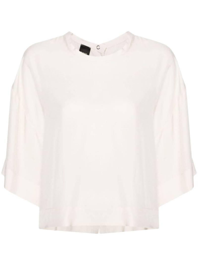 PINKO boat-neck short-sleeve blouse - White von PINKO