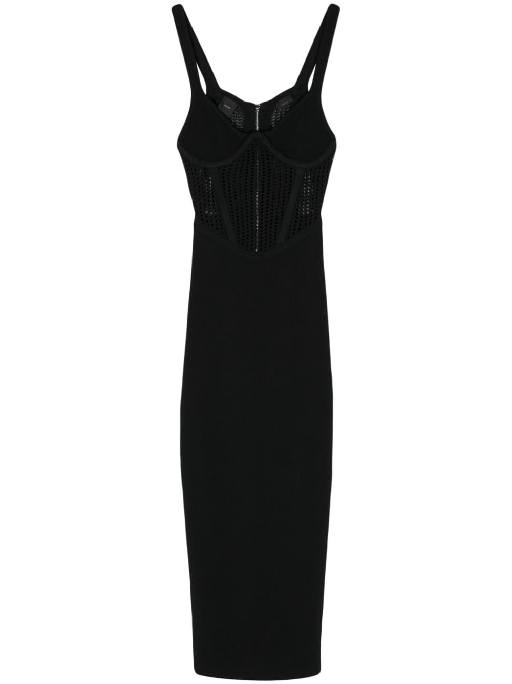 PINKO boned knitted midi dress - Black von PINKO