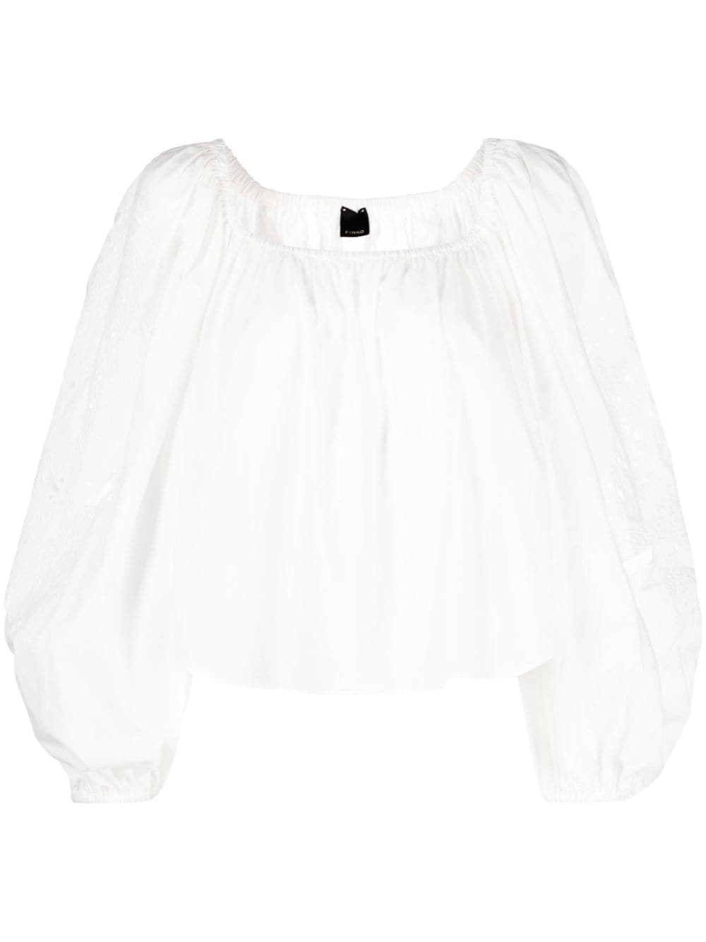 PINKO broderie anglaise cotton blouse - White von PINKO