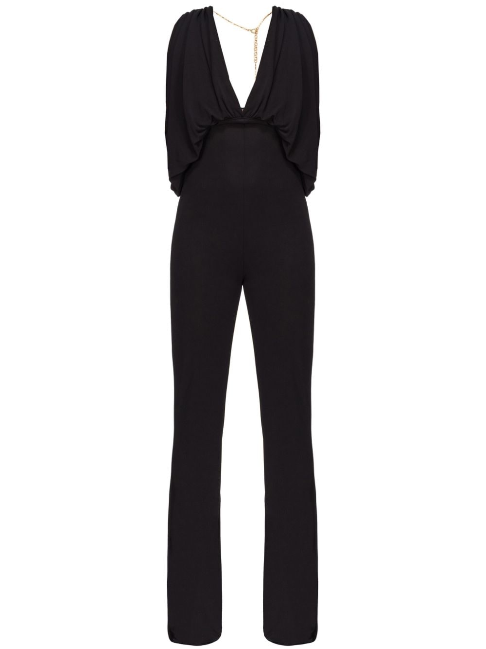 PINKO chain draped-bodice jumpsuit - Black von PINKO