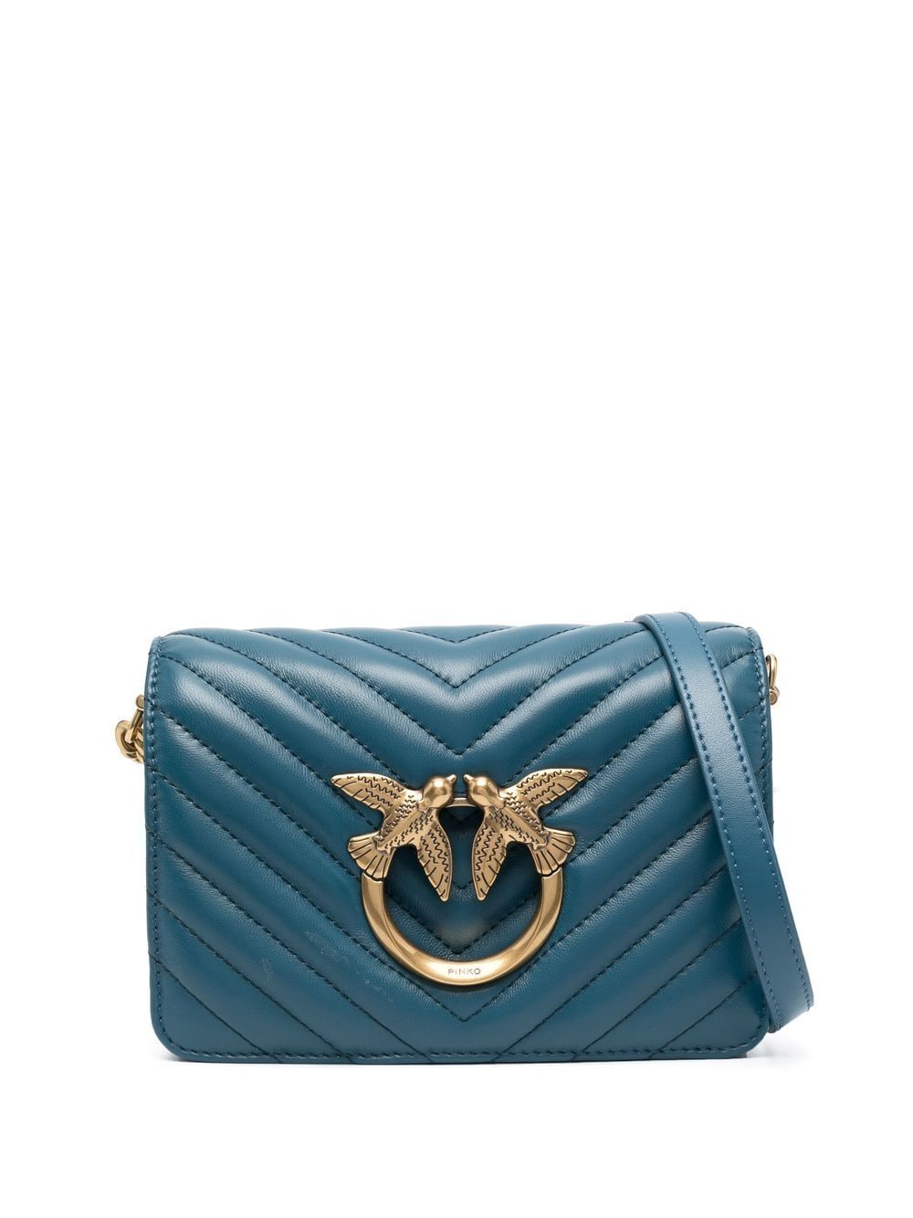 PINKO chevron quilting satchel bag - Blue von PINKO