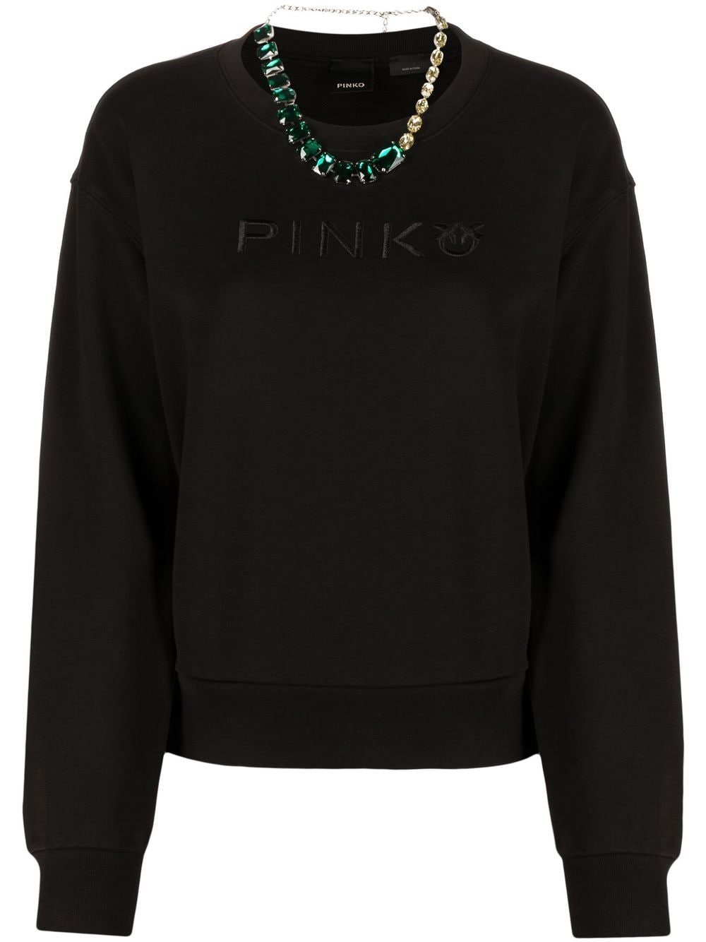 PINKO crew-neck cotton sweatshirt - Black von PINKO