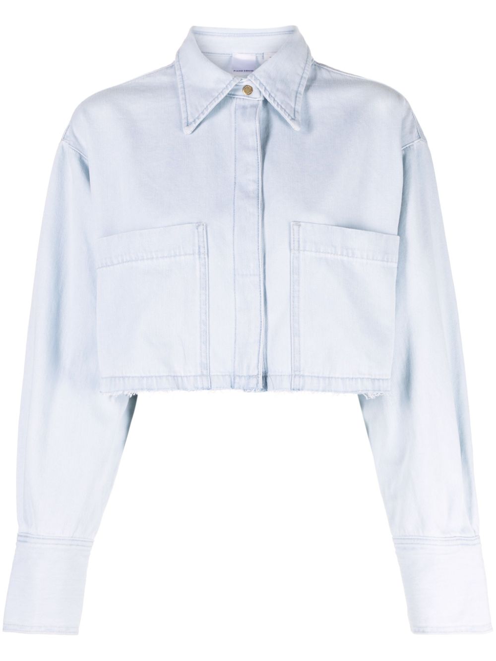 PINKO cropped denim shirt - Blue von PINKO