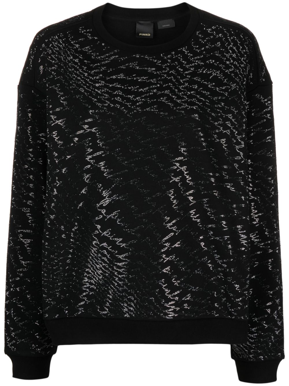 PINKO crystal-embellished crew-neck sweatshirt - Black von PINKO