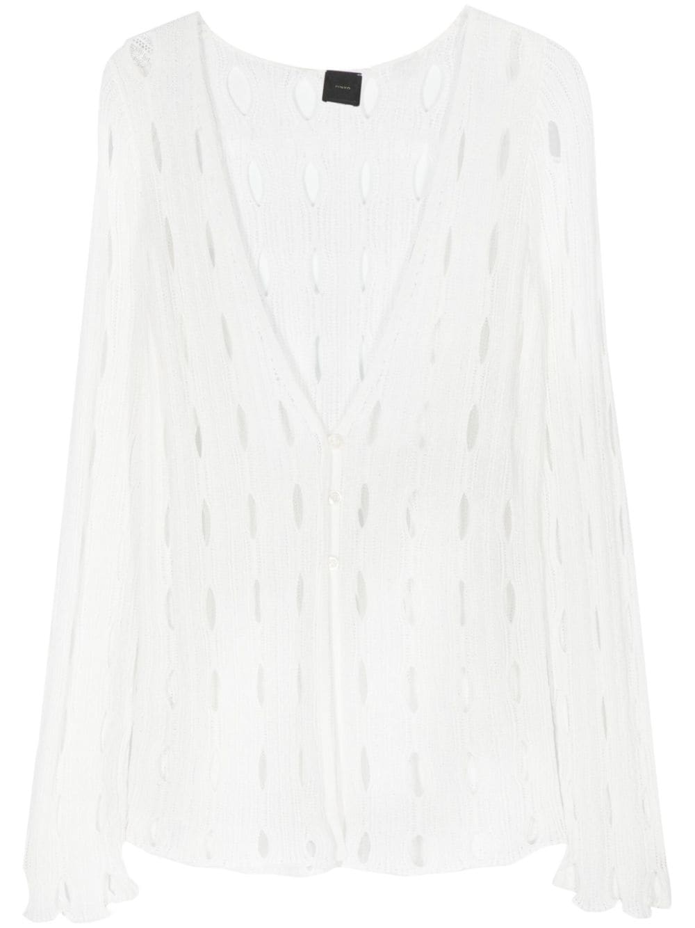 PINKO cut-out knitted cardigan - White von PINKO