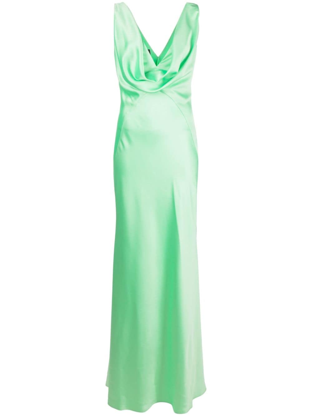 PINKO draped satin-finish maxi dress - Green von PINKO