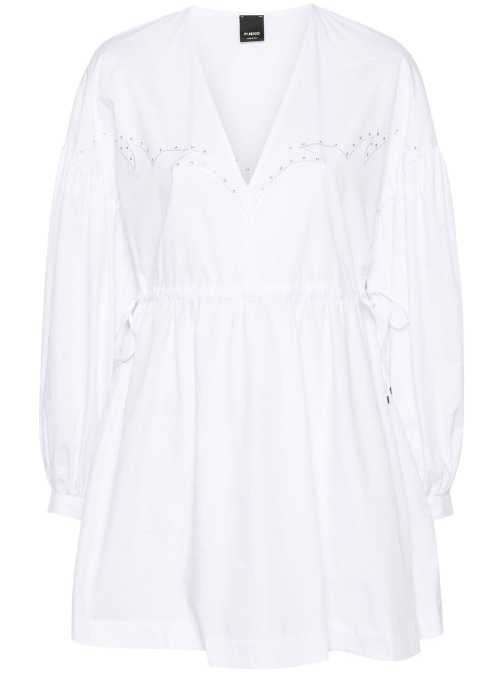 PINKO drawstring-waist mini dress - White von PINKO