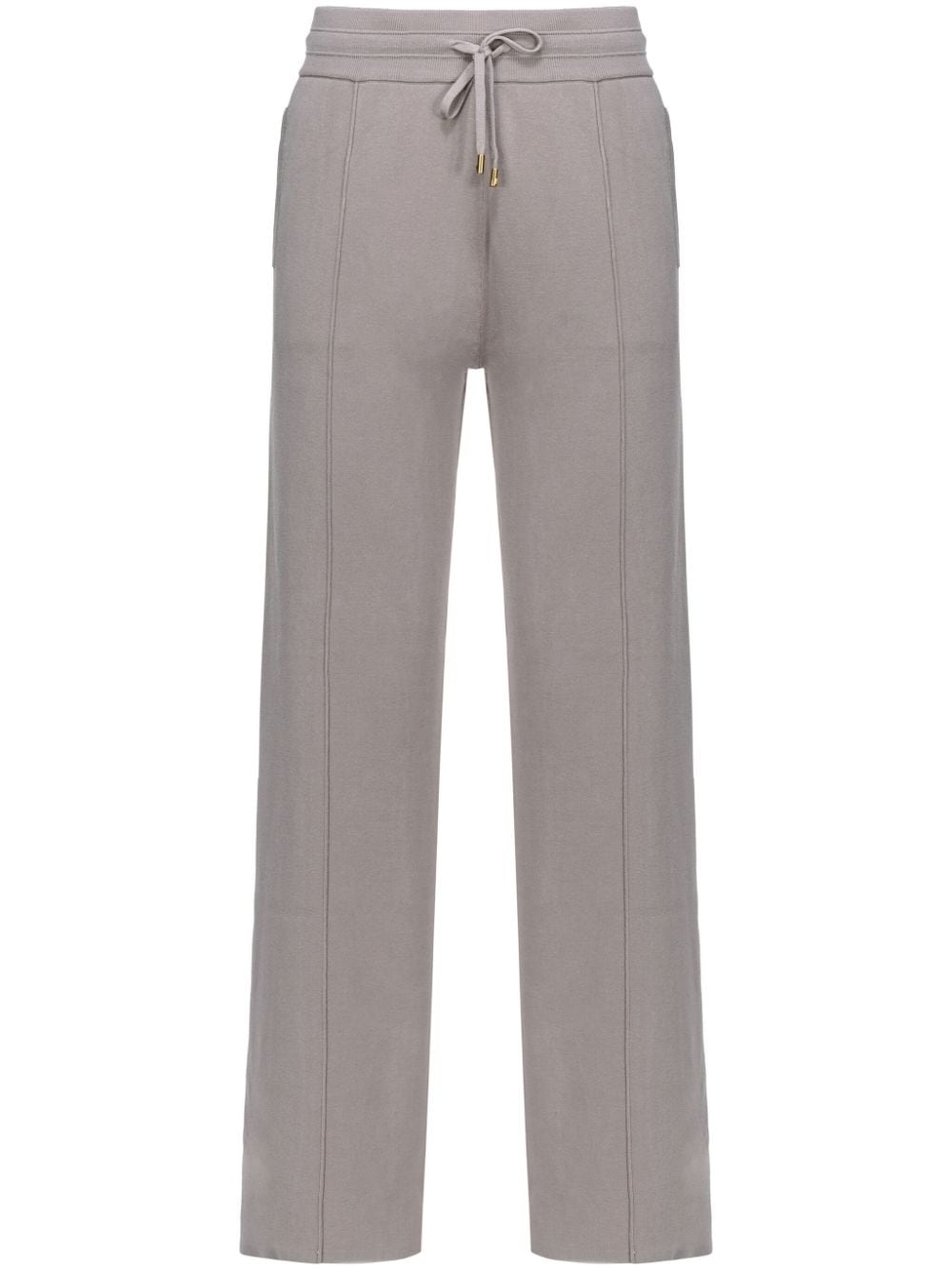 PINKO drawstring-waist straight-leg trousers - Grey von PINKO