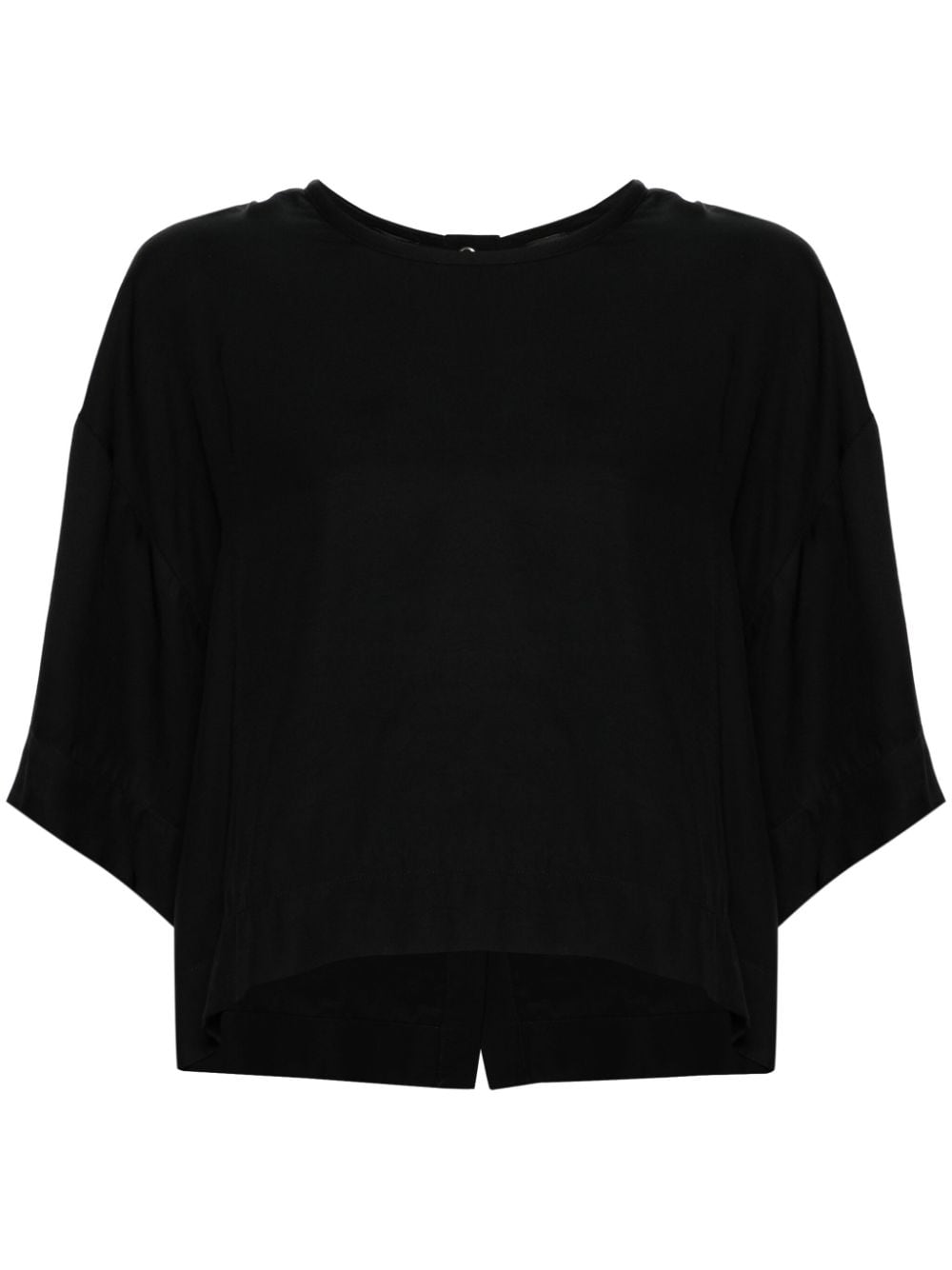 PINKO drop-shoulder cropped blouse - Black von PINKO