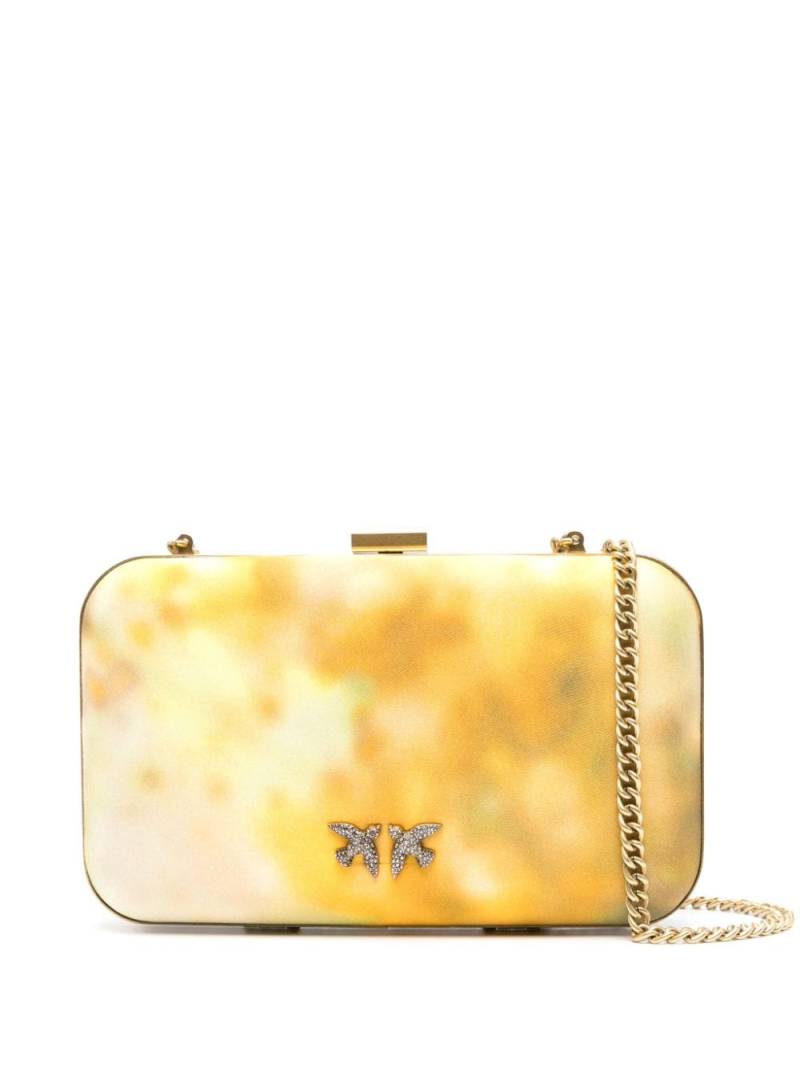 PINKO faded logo-plaque crossbody bag - Yellow von PINKO