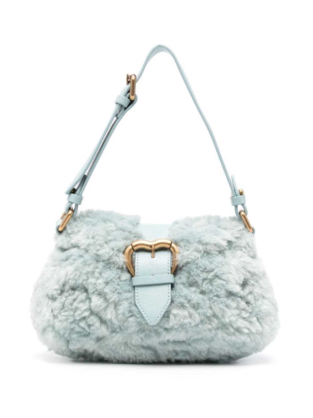 PINKO faux-fur tote bag - Blue von PINKO