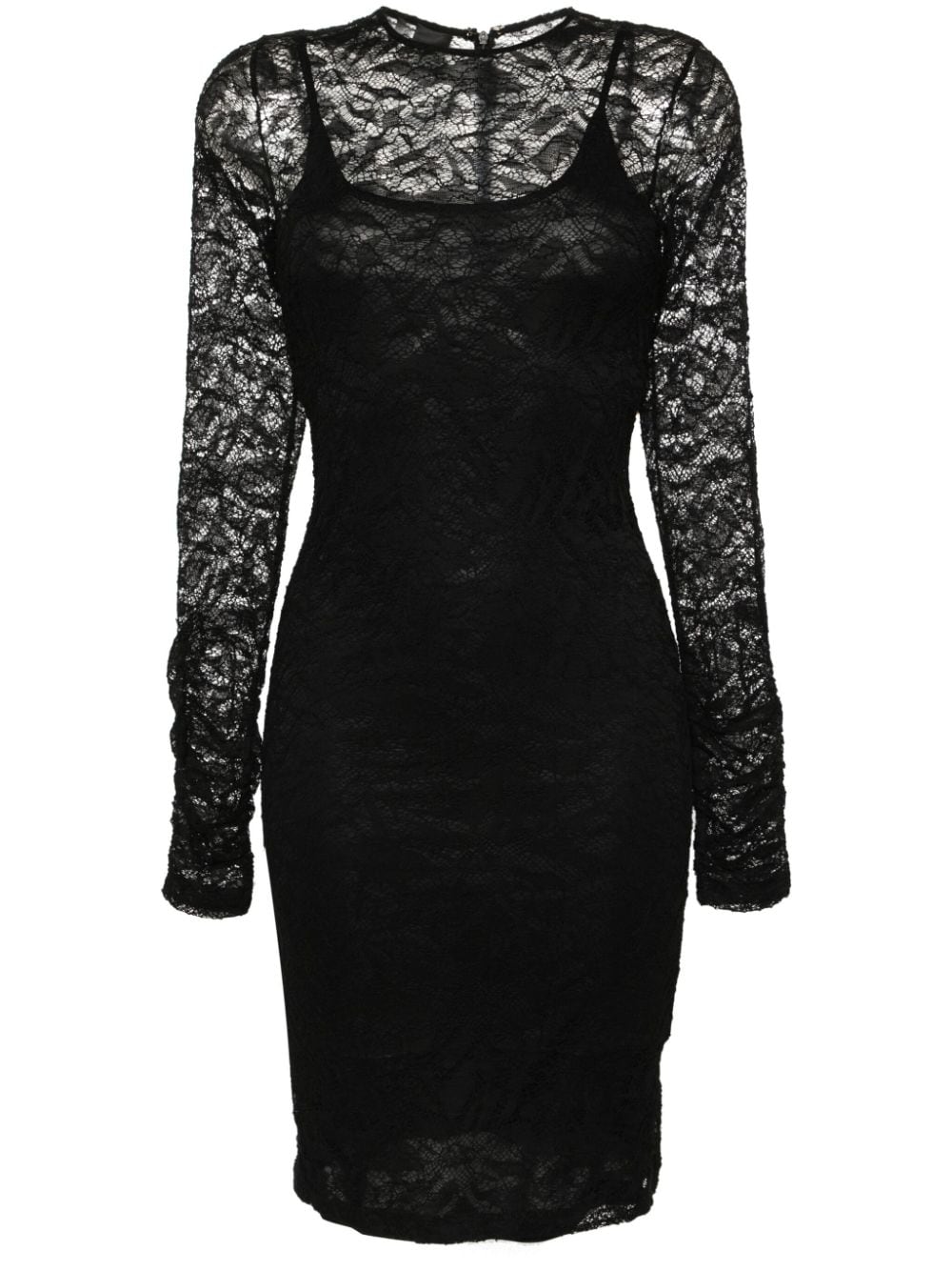 PINKO floral-lace bodycon minidress - Black von PINKO