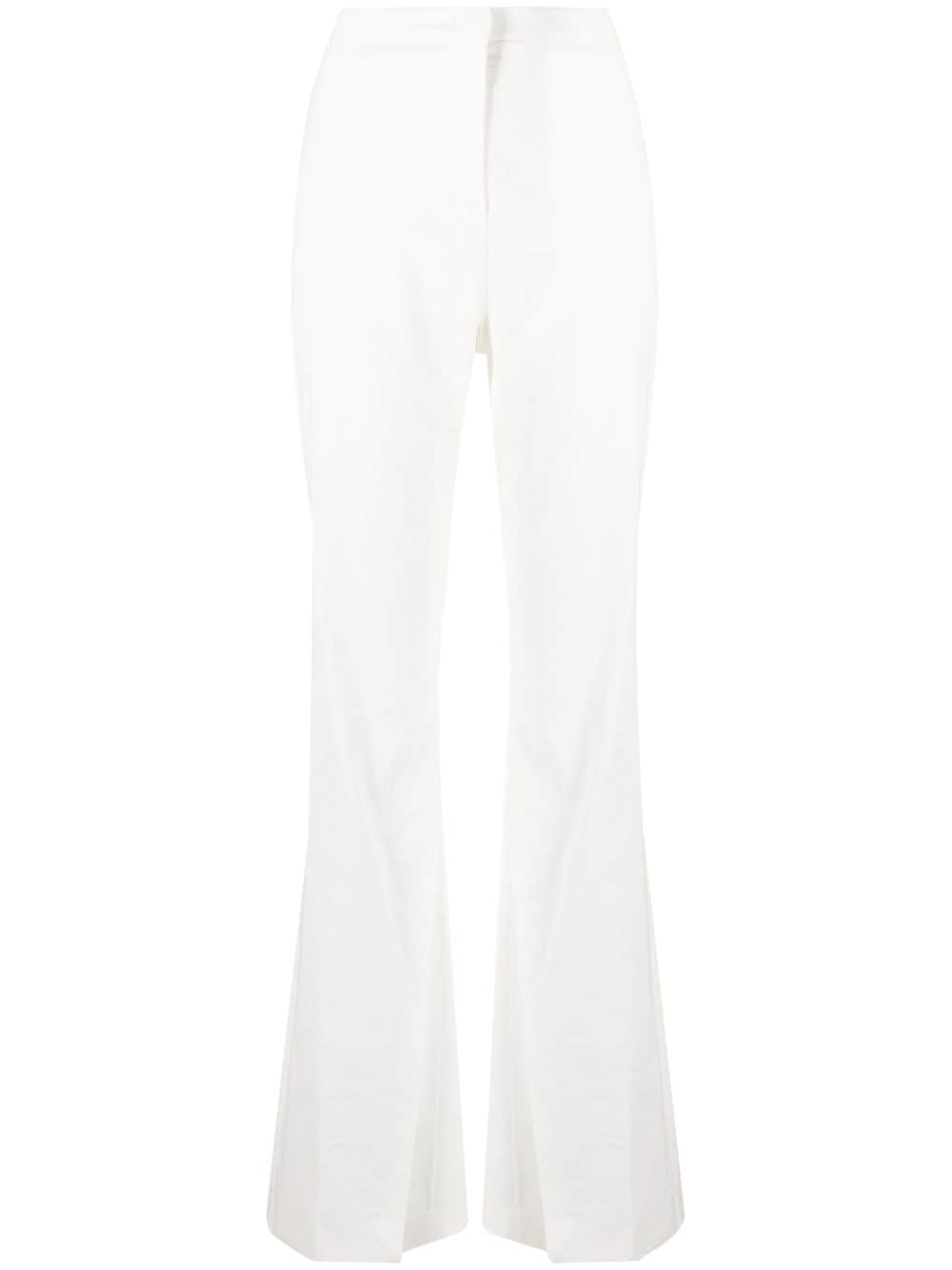 PINKO front slit high-waist trousers - White von PINKO