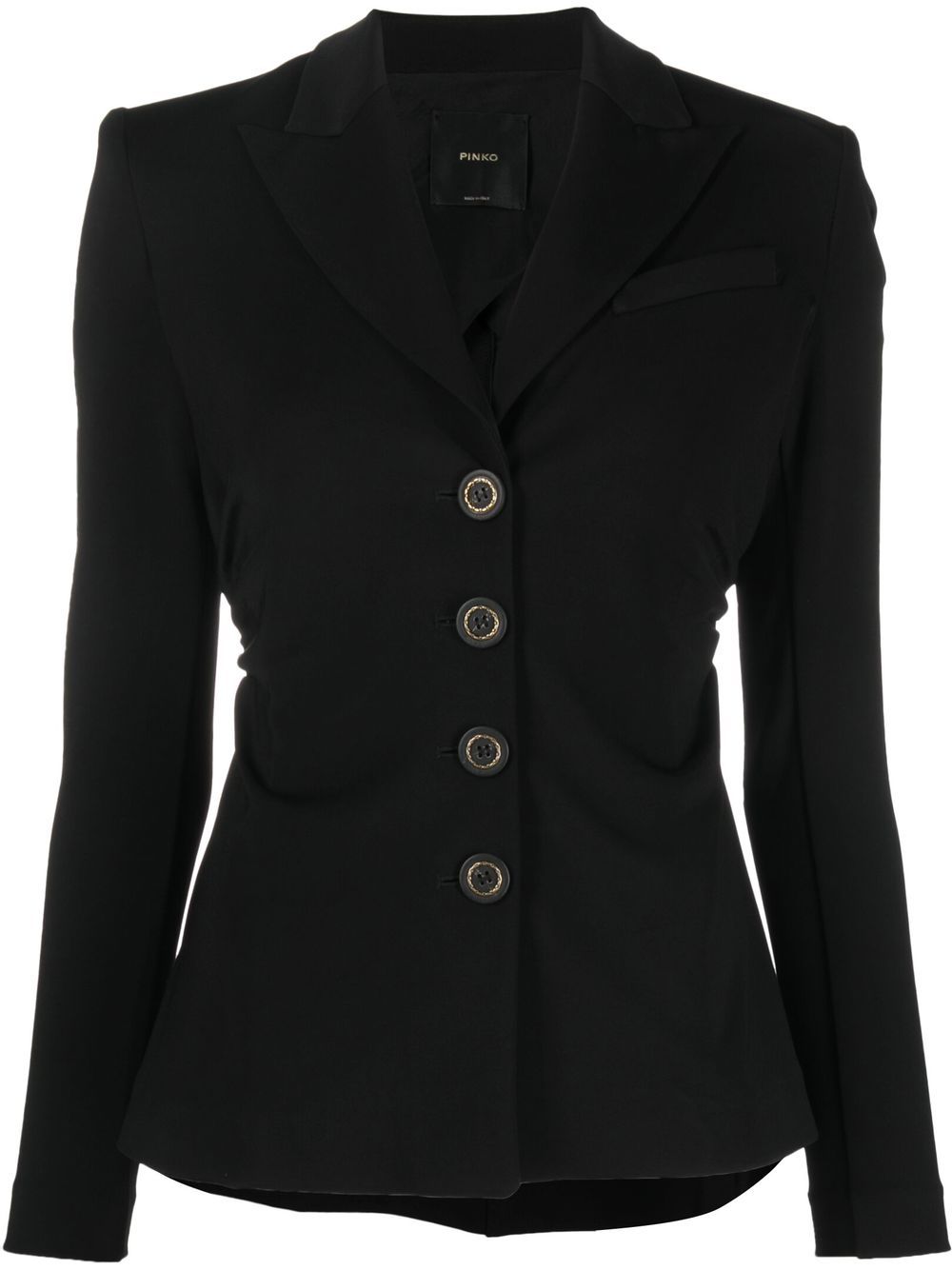 PINKO gathered single-breasted blazer - Black von PINKO