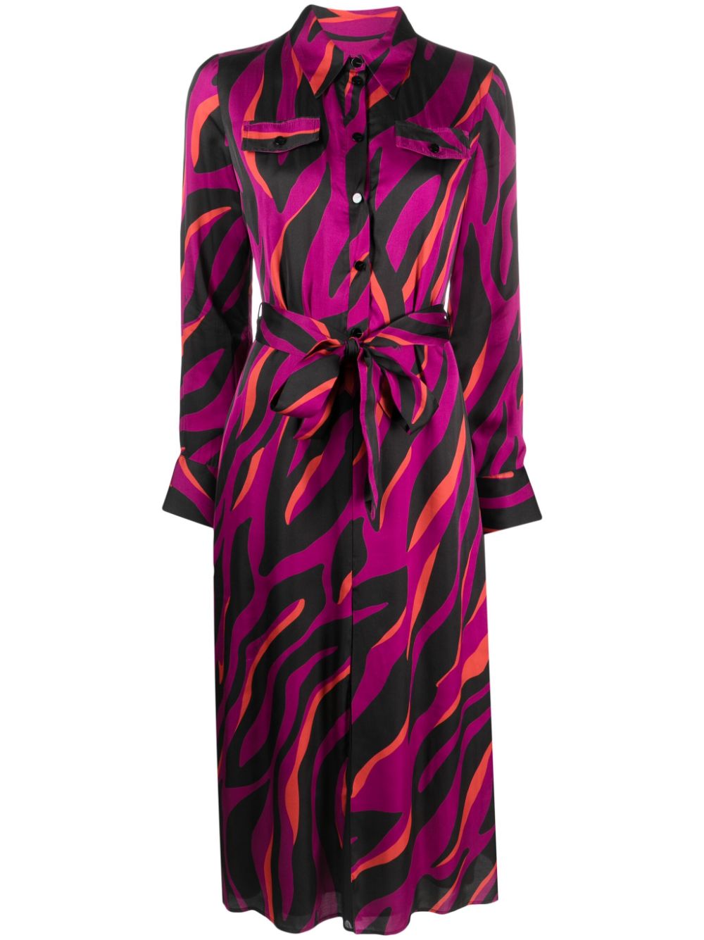 PINKO graphic-print belted shirtdress von PINKO