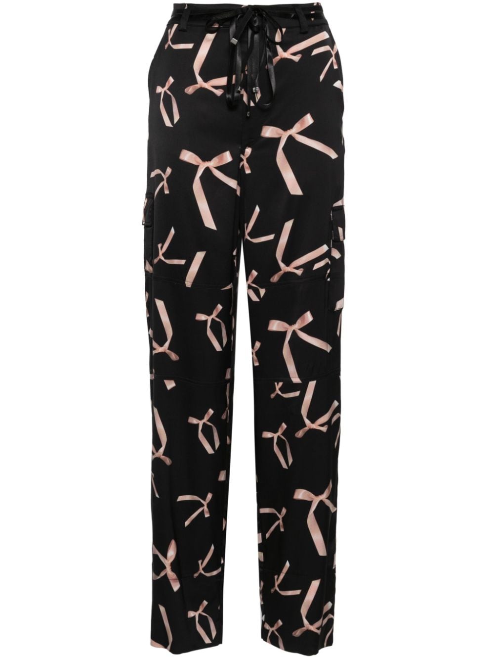 PINKO graphic-print wide-leg trousers - Black von PINKO