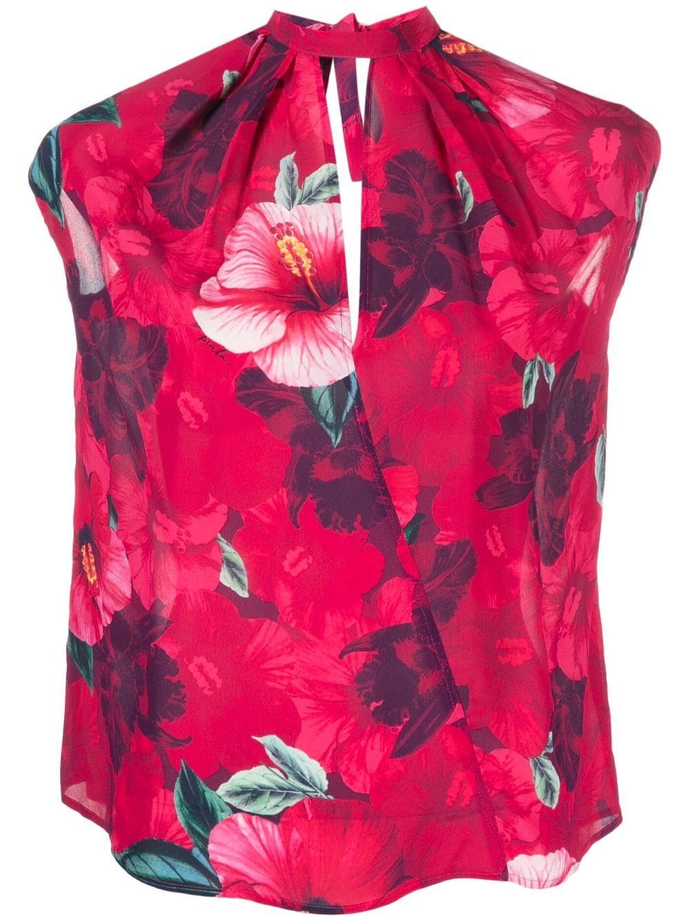 PINKO hibiscus-print sleeveless blouse von PINKO