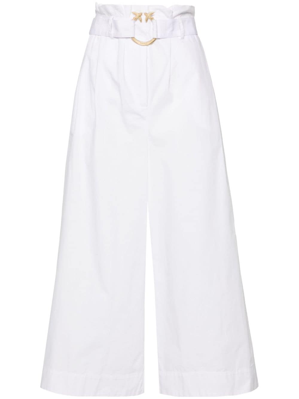 PINKO high-waisted cropped trousers - White von PINKO