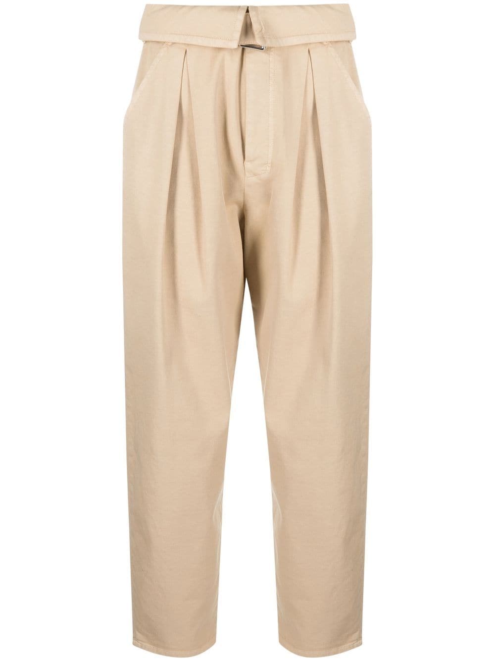 PINKO high-waisted straigh-leg trousers - Brown von PINKO