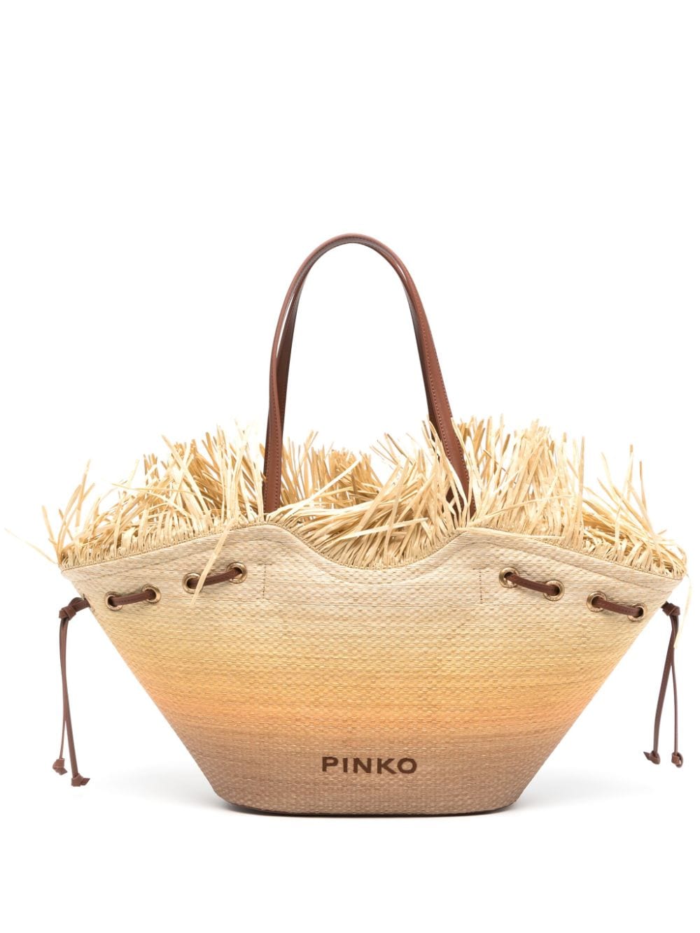 PINKO large Pagoda tote bag - Neutrals von PINKO