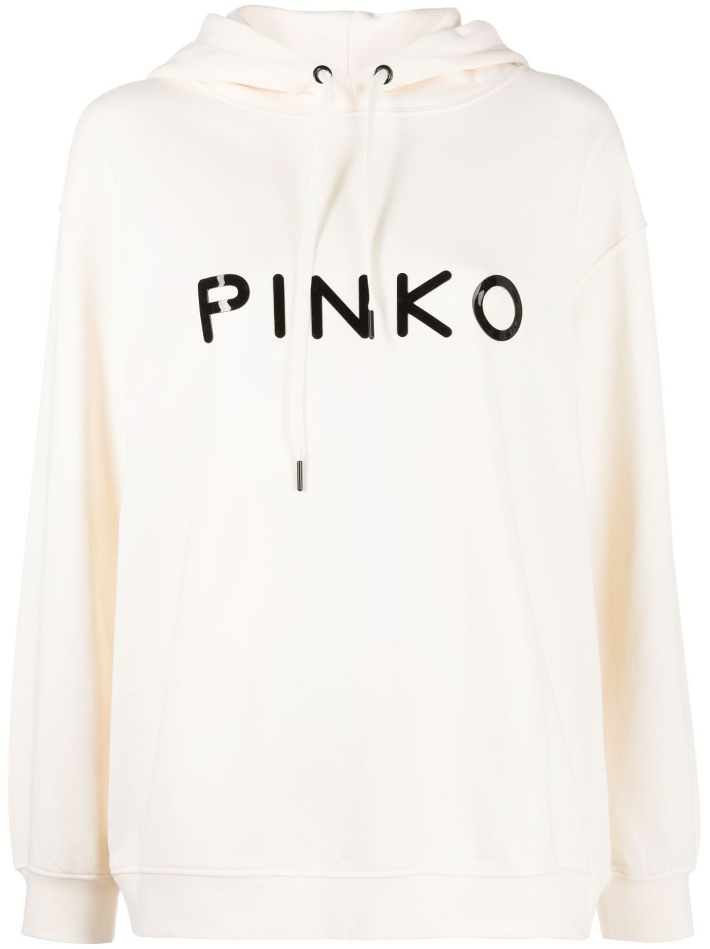 PINKO logo-appliqué cotton hoodie von PINKO