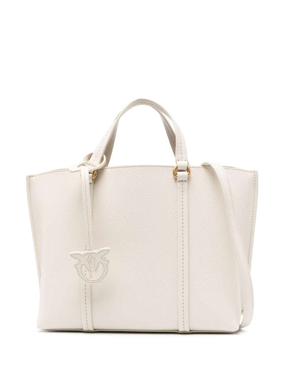 PINKO logo-charm tote bag - Neutrals von PINKO