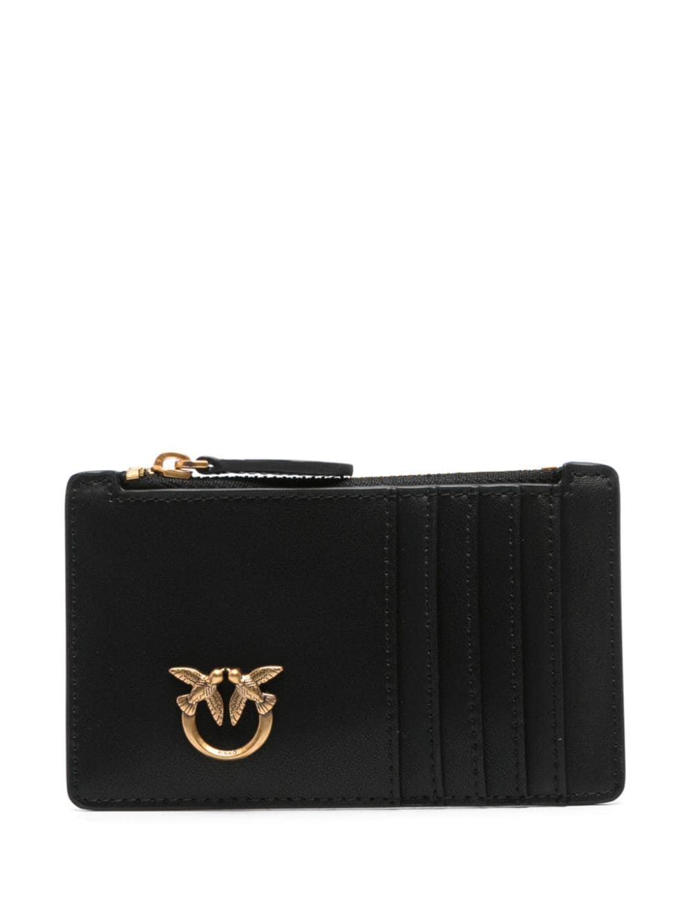 PINKO logo-detail leather purse - Black von PINKO